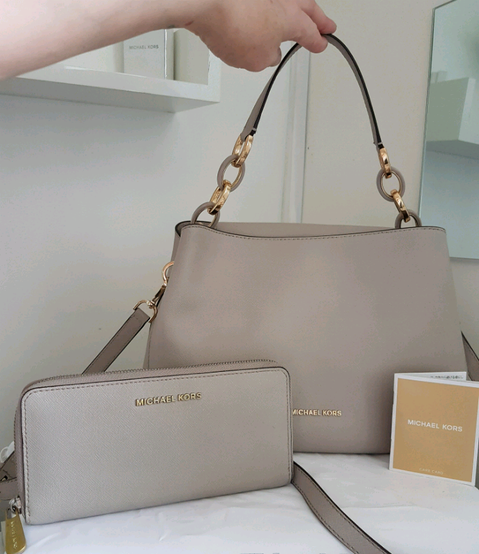 michael kors light grey purse